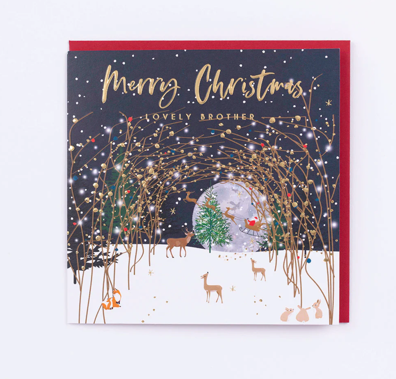 Belly Button Lovely Brother Winter Wonderland Christmas Card