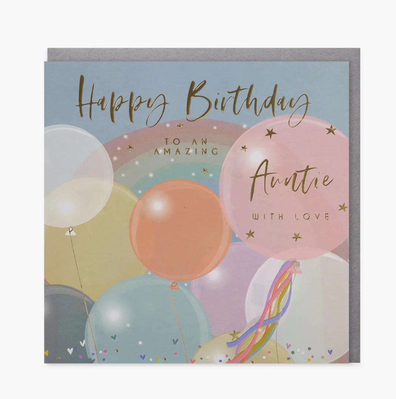 Belly Button Happy Birthday To Amazing Auntie Balloons Card