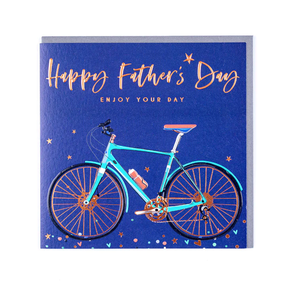 Belly Button Happy Fathers Day Enjoy Your Day Navy Bike Card