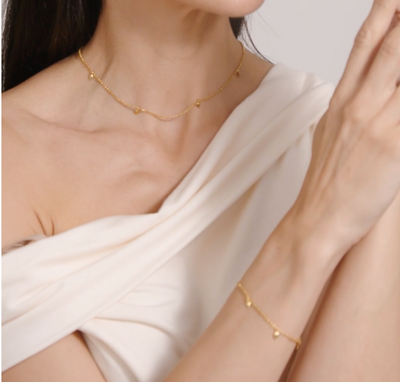 Katie Loxton Waterproof Jewellery - Estee Charm Choker Necklace - Gold