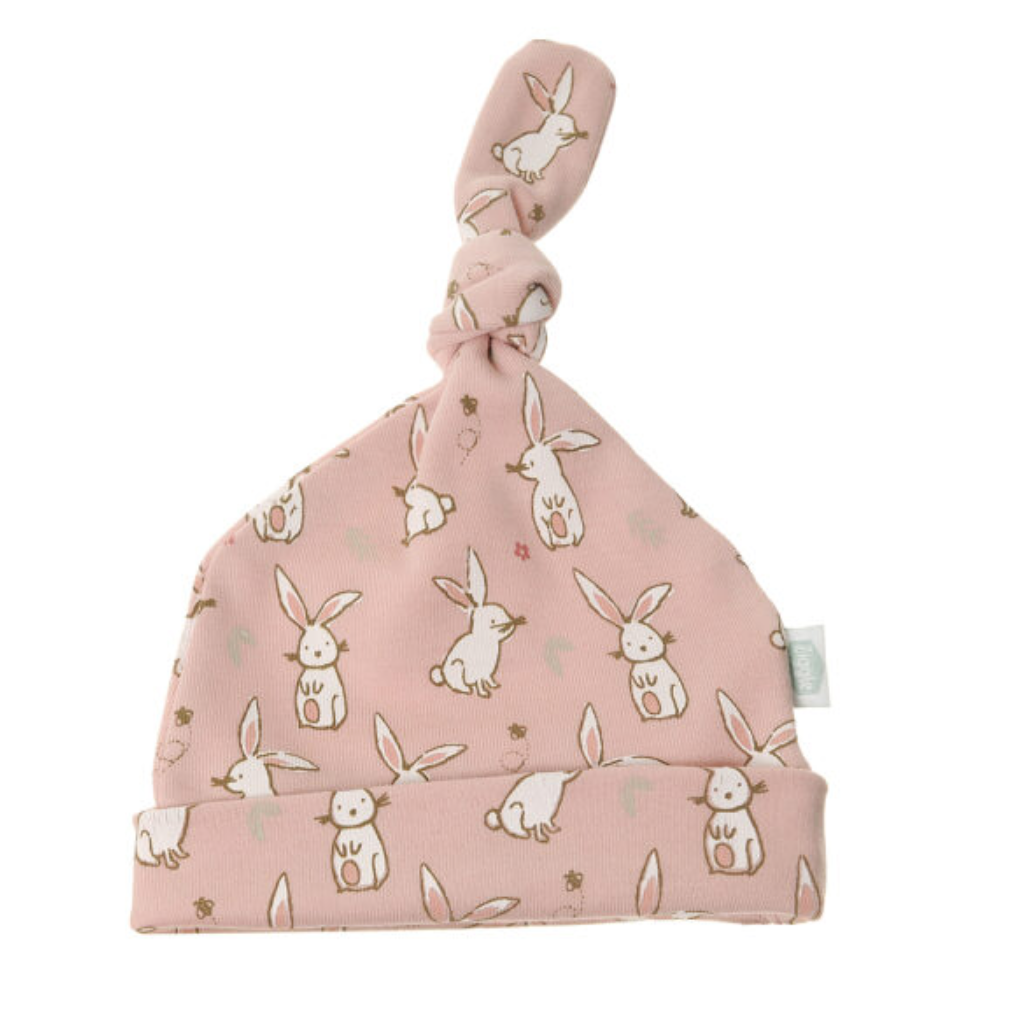 Cute Bunnies on Pink Cotton Hat
