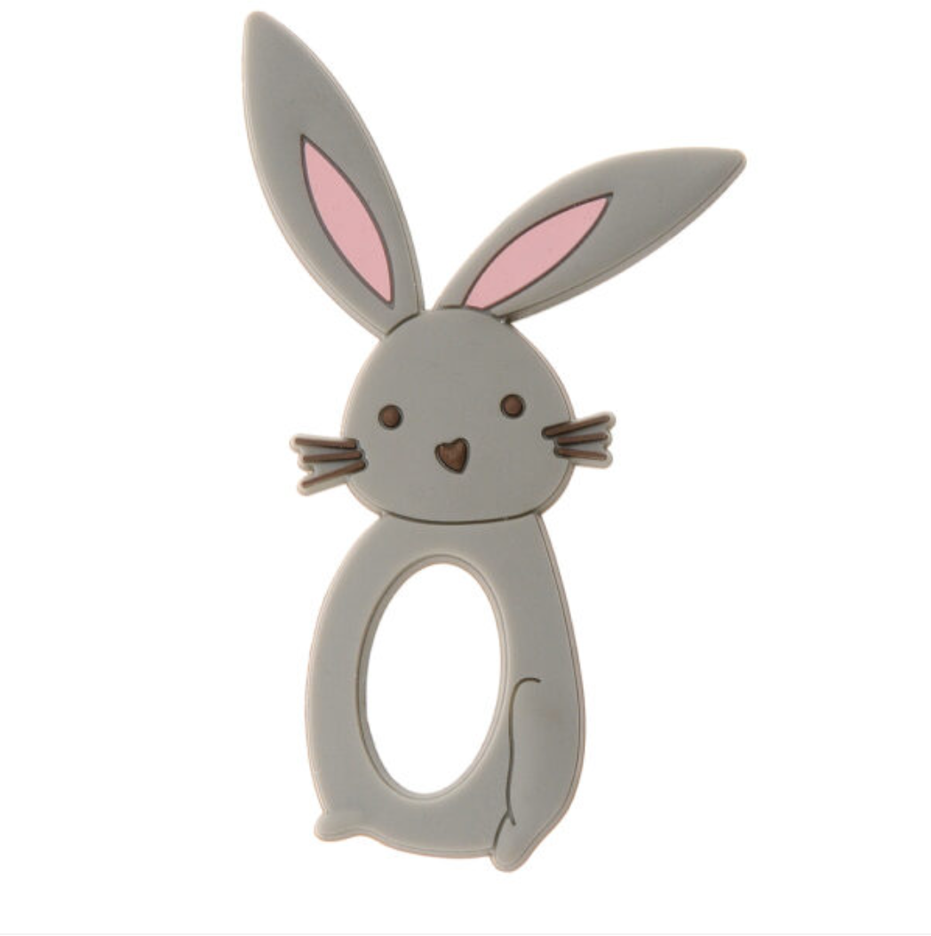 Ziggle Grey Bunny Teether