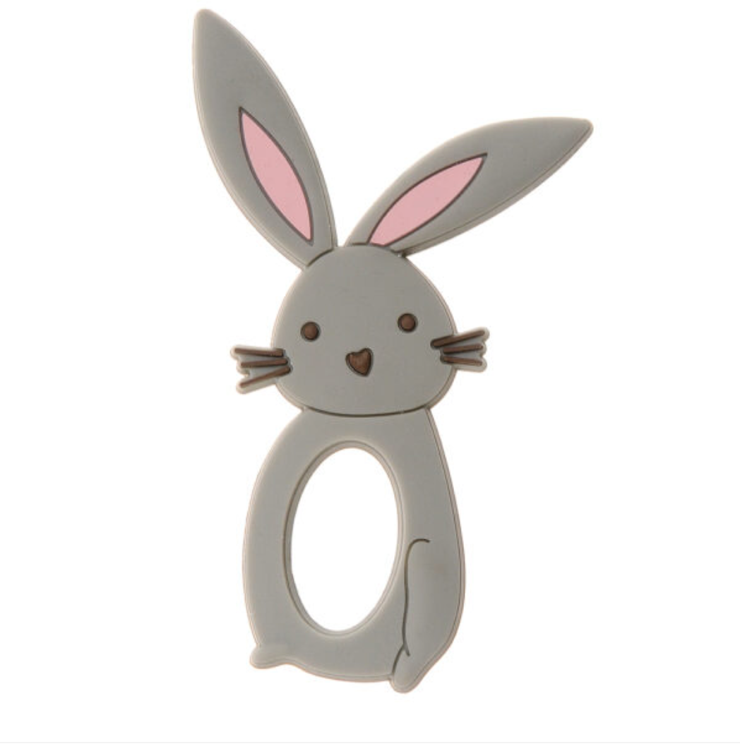 Grey Bunny Teether - Ziggle