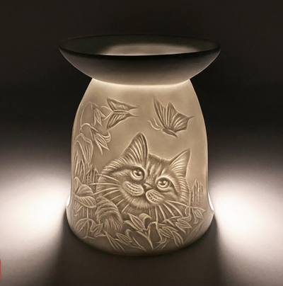 Cello Tealight Wax Melt Burner - Cat