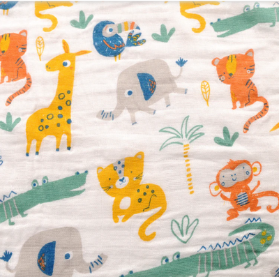 Ziggle Savanna Animals Print Large Swaddle Blanket