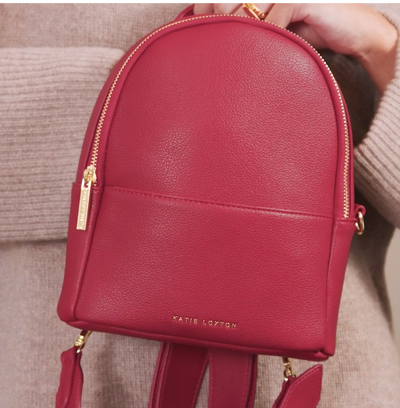 Katie Loxton Mika Small Backpack - Garnet Red