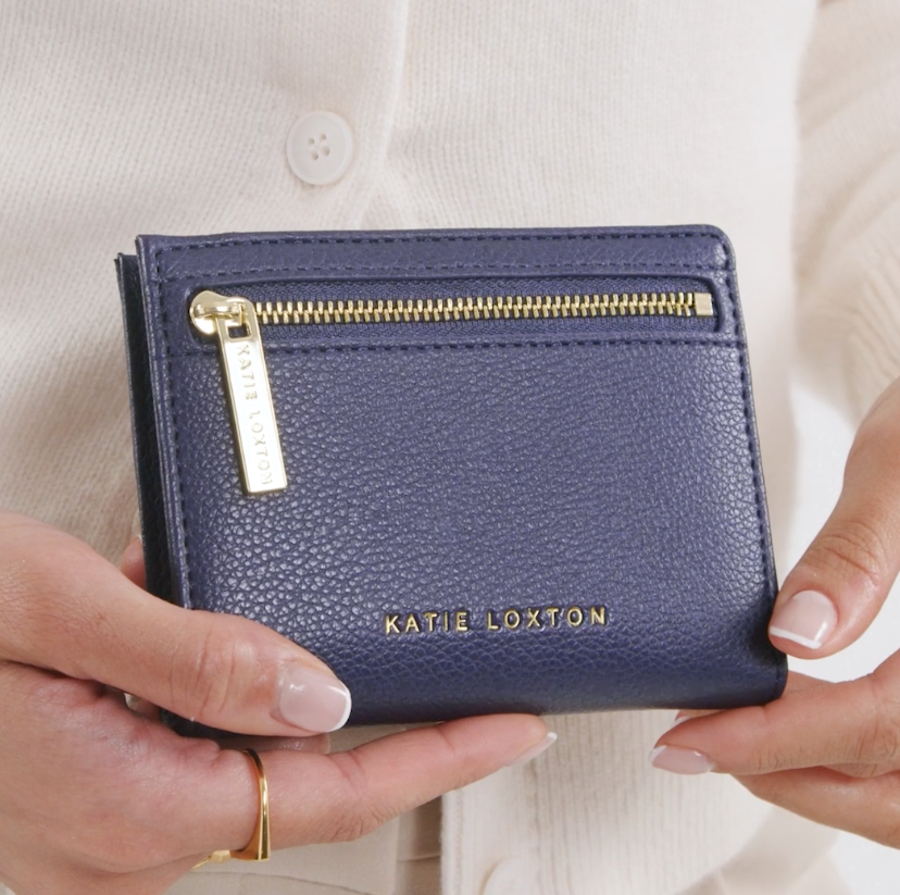 Katie Loxton Jayde Zip Small Purse - Midnight Blue