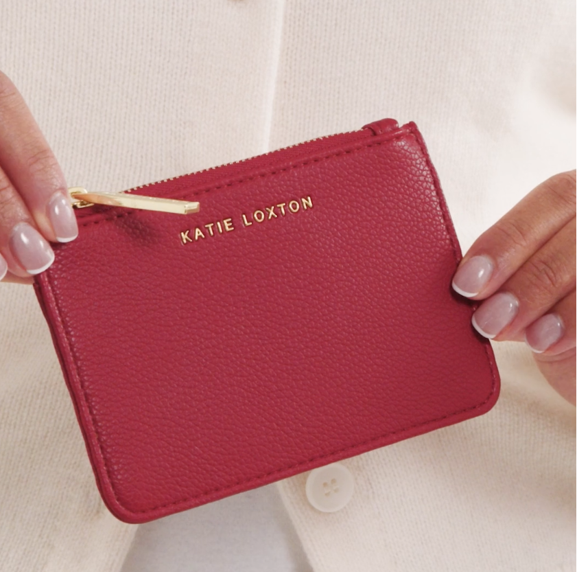 Katie Loxton Hana Coin & Cardholder Purse - Garnet Red