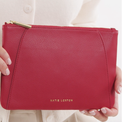 Katie Loxton Hana Pouch - Garnet Red