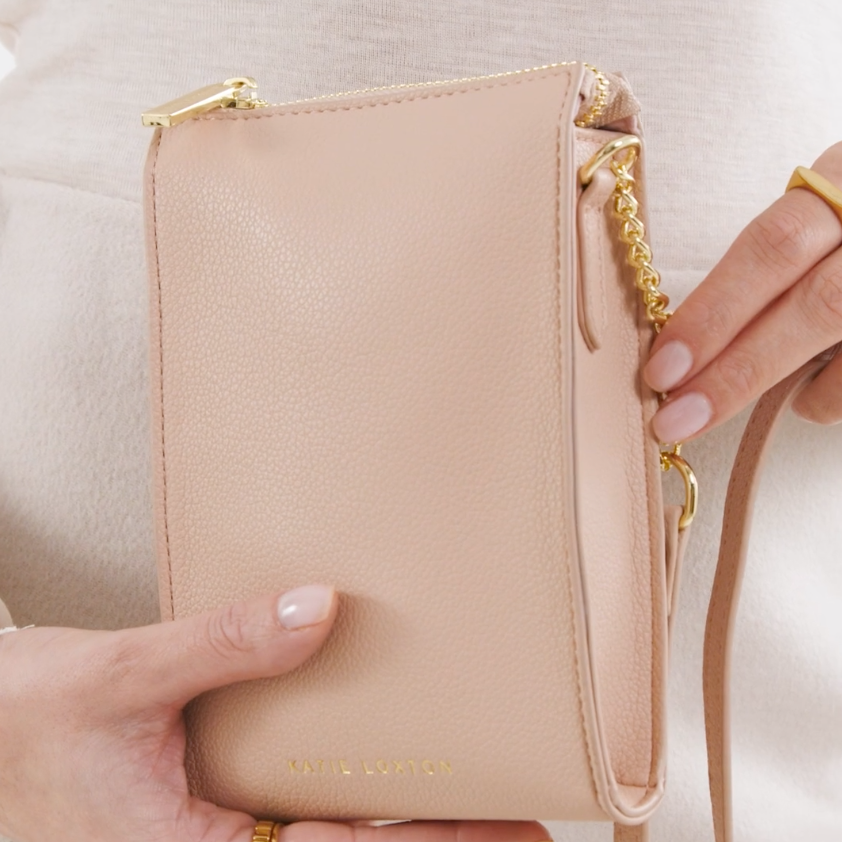 Katie Loxton Zana Mini Slim Phone Crossbody Bag - Nude Pink