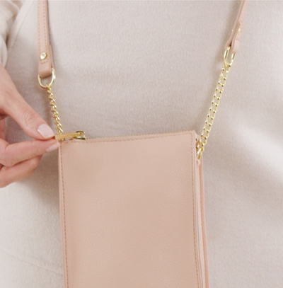 Katie Loxton Zana Mini Slim Phone Crossbody Bag - Nude Pink