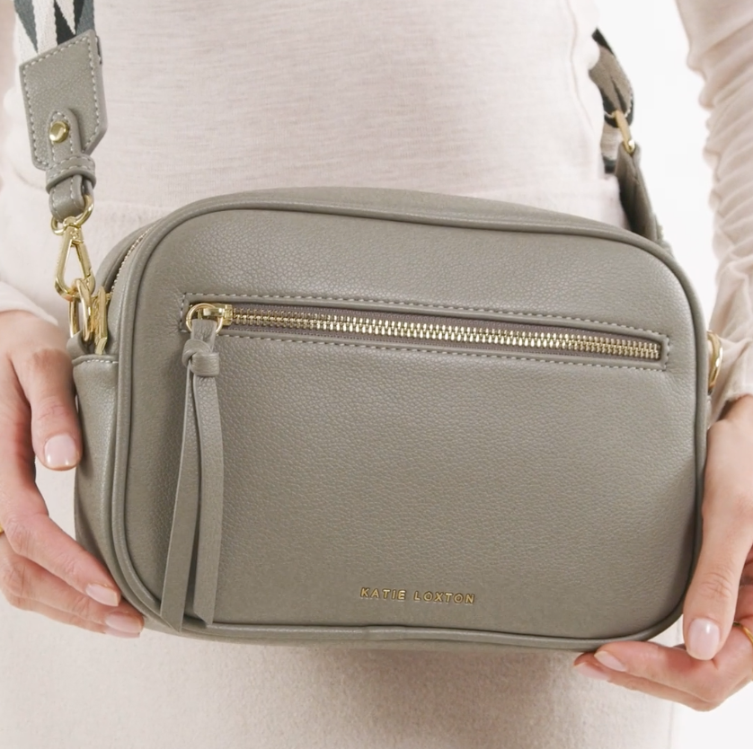 Katie Loxton Hallie Double Strap Crossbody Bag - Graphite Green