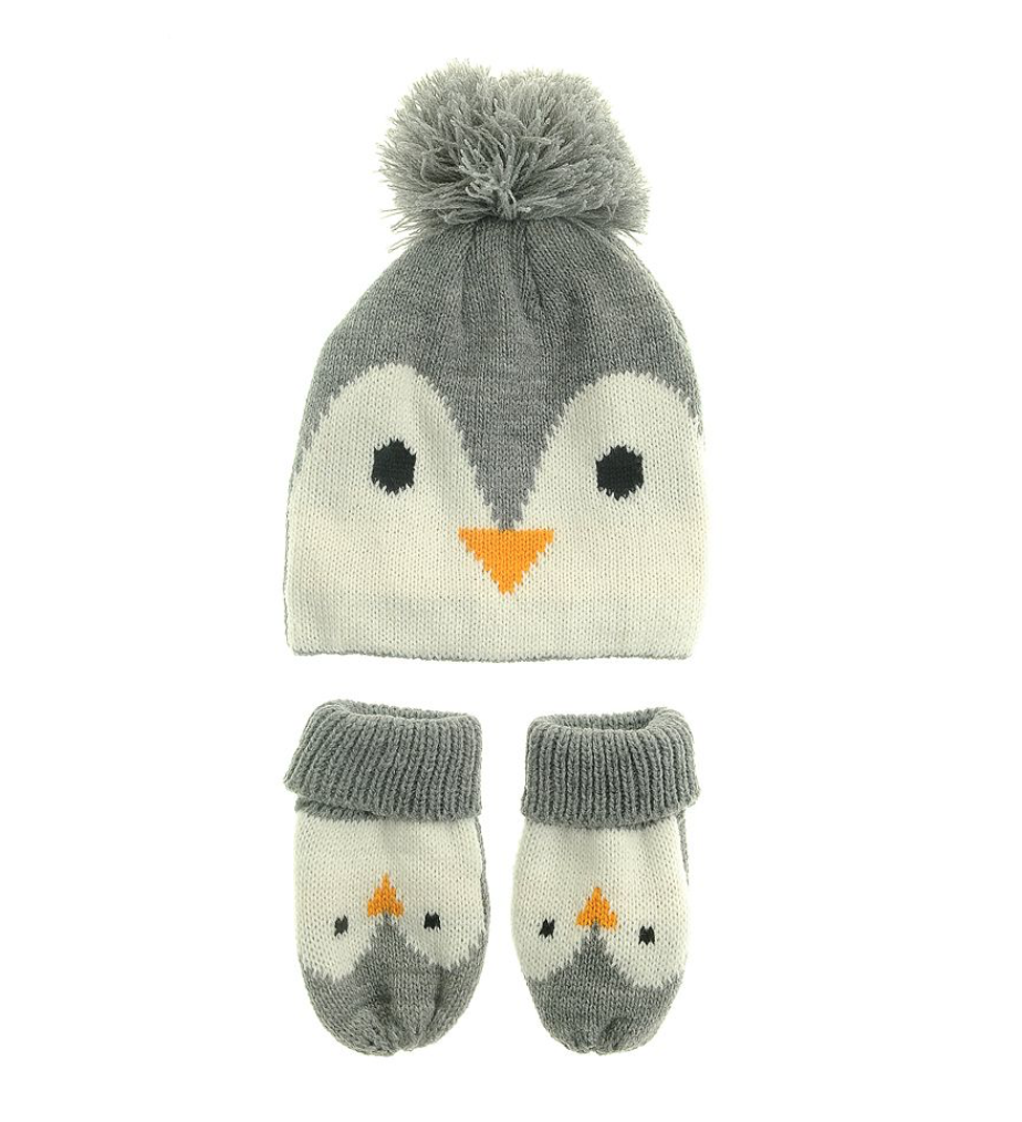 Ziggle Penguin Hat & Mittens Set