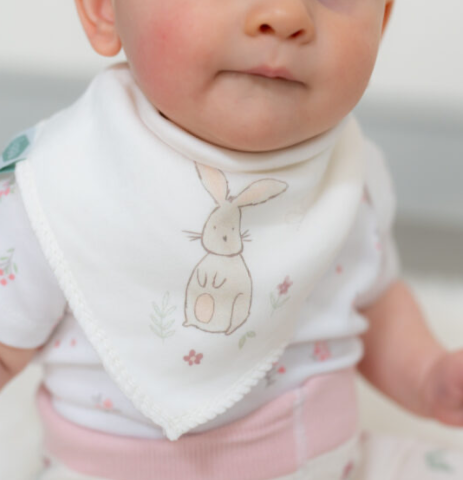 Ziggle Cream Bunny Dribble Bib