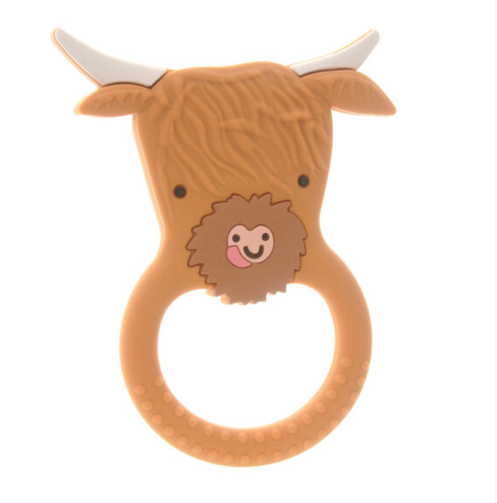 Ziggle Highland Cow Teether Toy