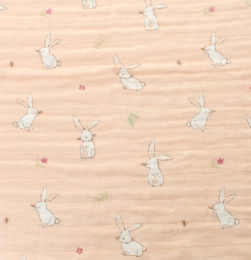 Ziggle Pink Bunnies Muslin