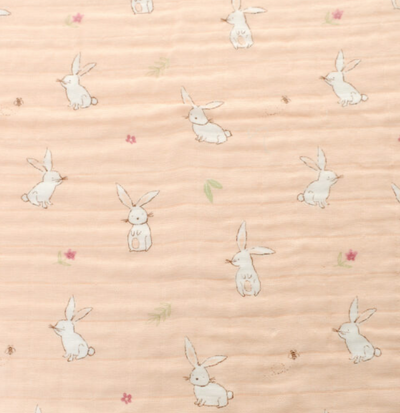 Ziggle Pink Bunnies Muslin