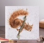 'The Acrobat' Squirrel Blank Card - Wrendale Designs