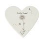 Signature Porcelain Heart Coaster -Lovely Friend Flower - Belly Button