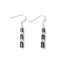 Carrie Elspeth Graphite Gleam Sterling Silver Drop Earrings - Charcoal Grey/Silver