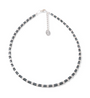Carrie Elspeth Graphite Gleam Beaded Full Necklace - Charcoal/Silver
