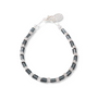 Carrie Elspeth Graphite Gleam Beaded Bracelet - Charcoal Grey/Silver
