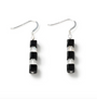 Carrie Elspeth Monochrome Geo Beaded Drop Earrings - Black/White
