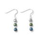 Carrie Elspeth Constellation Beaded Drop Earrings - Metallic Green/Blue/Silver