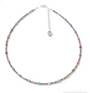 Carrie Elspeth Pearl Rainbow Crystal Beaded Full Necklace - Multi/Silver Sparkle
