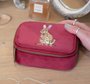 Wrendale Designs - Golden Hour (Hare) - Velvet Accessories Case/Jewellery Box - Burgundy