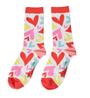 Multi Hearts - Ladies Bamboo Ankle Socks - Belly Button