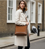 Alice Wheeler - Fudge - Suede Kensington Crossbody Bag