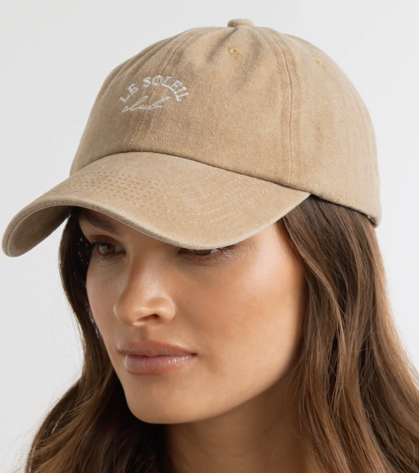 Katie Loxton - Embroidered Cap - Le Soleil - Taupe