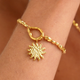 Katie Loxton Waterproof Jewellery - Solesi - Gold Sun Charm Bracelet