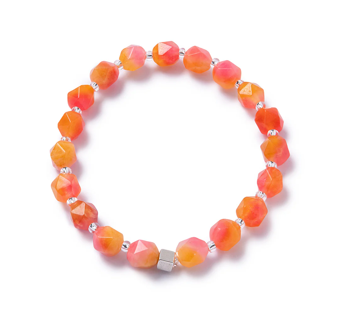 Carrie Elspeth - Sunset Jade- Stretch Bracelet