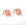 Gold Hearts - Coral