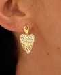 Katie Loxton Waterproof Jewellery - Solesi - Gold Heart Drop Earrings