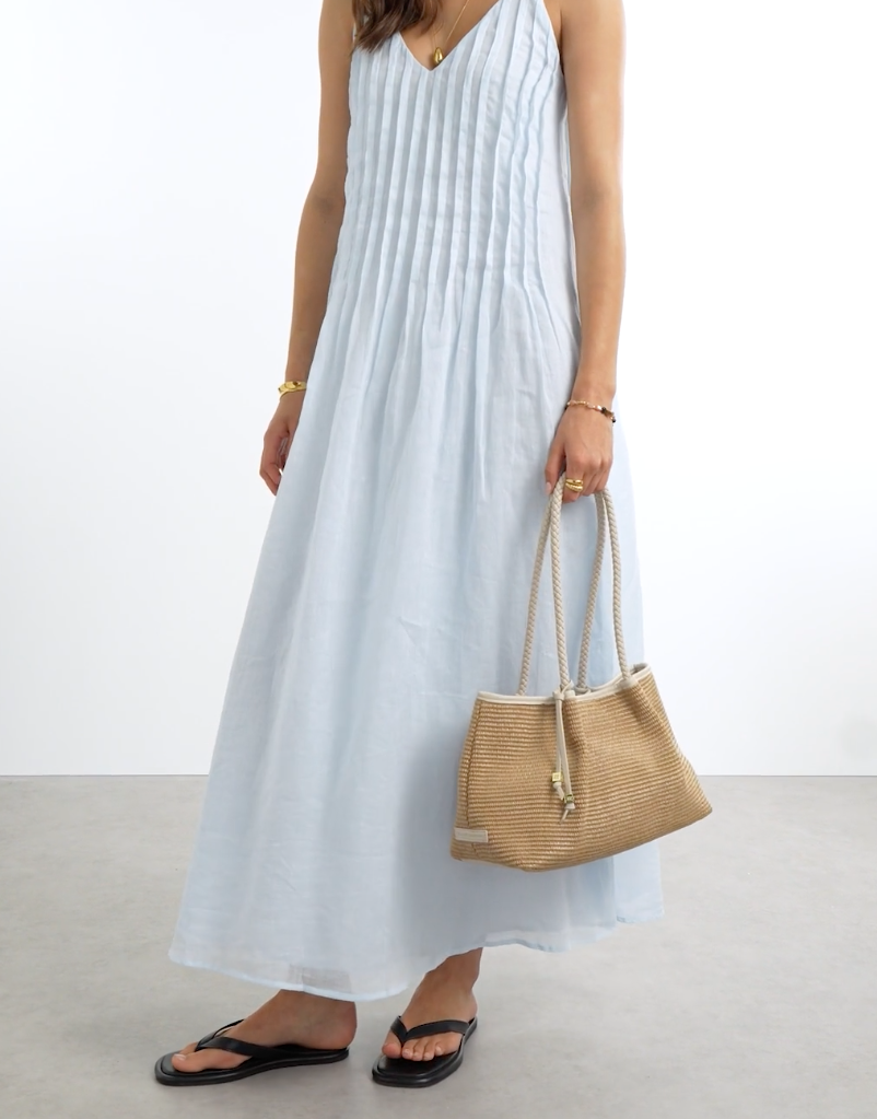 Katie Loxton - Nova Raffia - Small Shoulder Tote Bag - Natural/Oyster