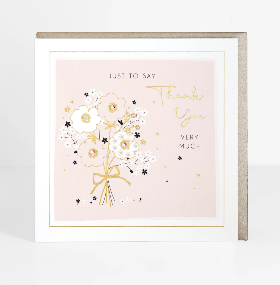 Just To Say Thank You Floral Card- Belly Button Signature