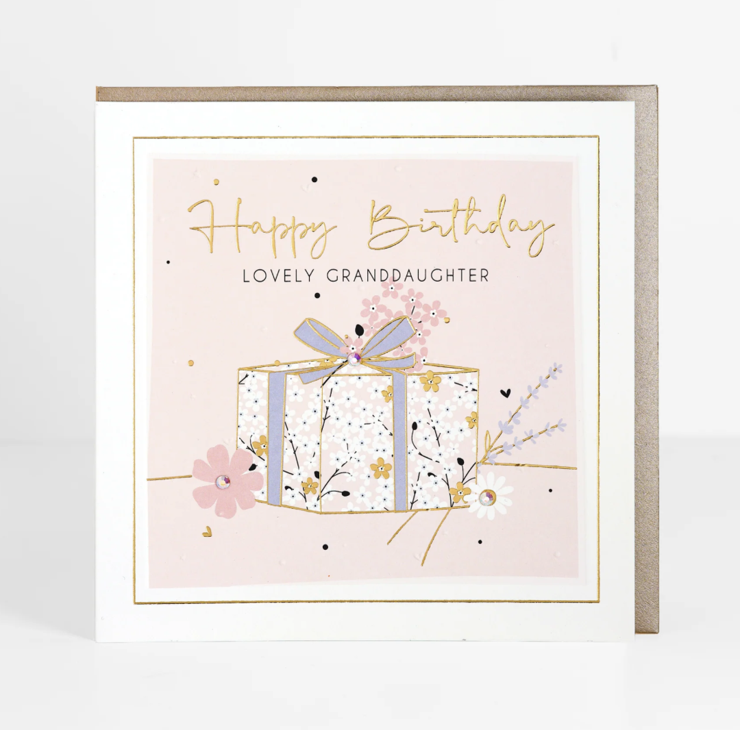 Happy Birthday Lovely Granddaughter Card -  Belly Button Signature