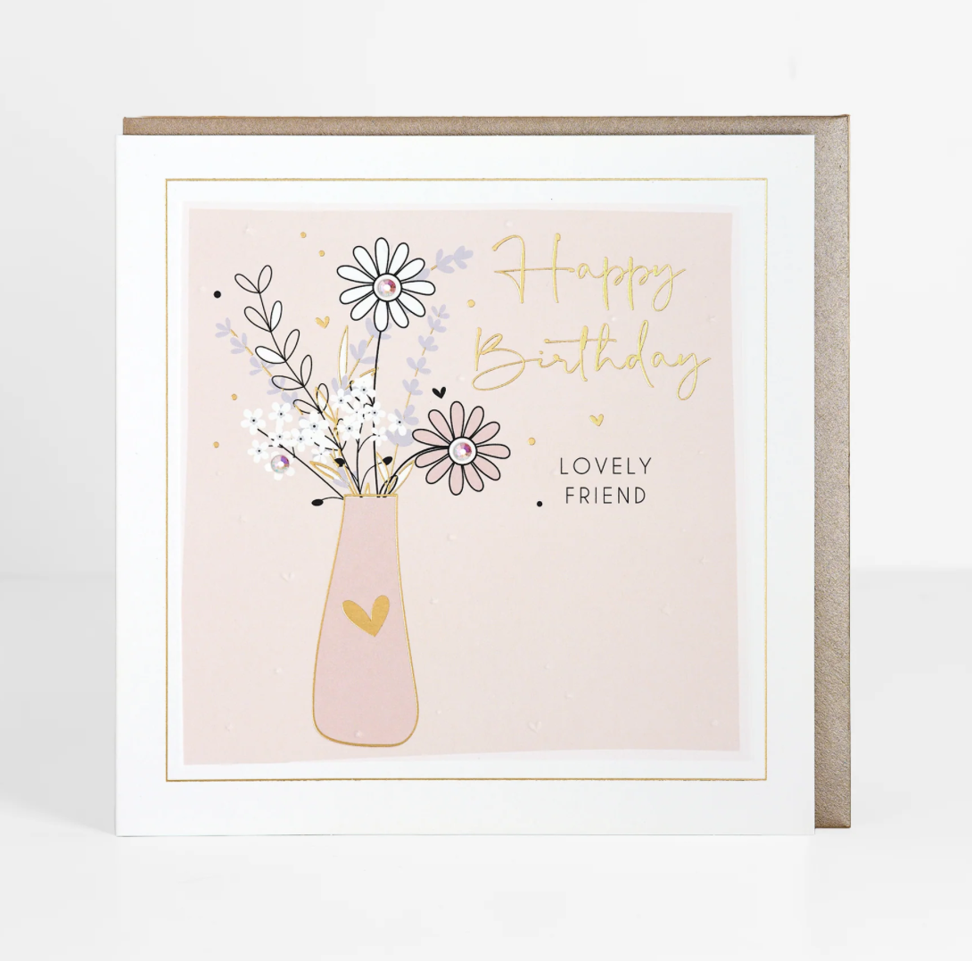 Happy Birthday Lovely Friend Card - Belly Button Signature