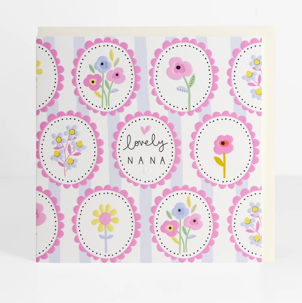 Lovely Nana Blank Floral Card- Belly Button