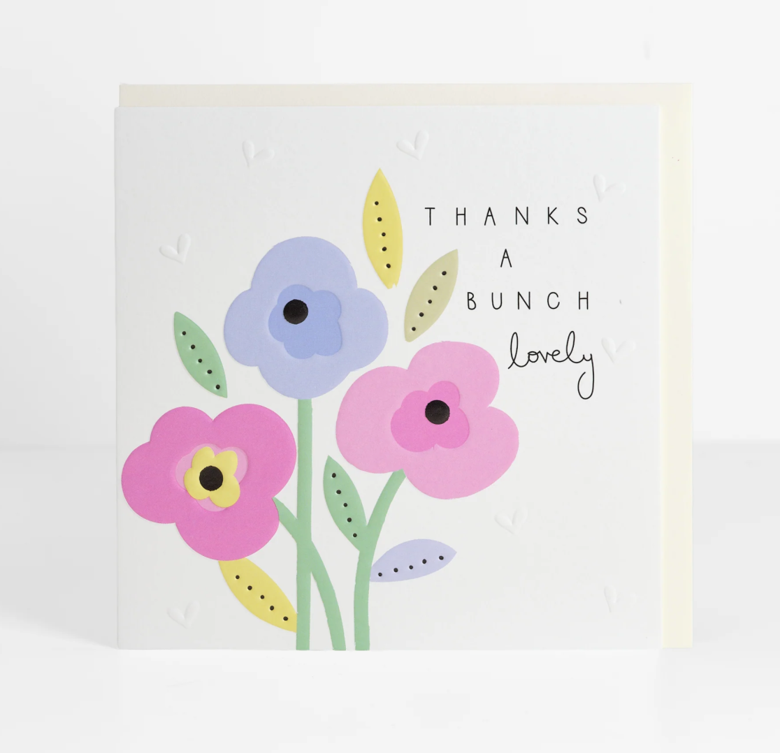 Thanks a Bunch Lovely Floral Bouquet Card - Belly Button