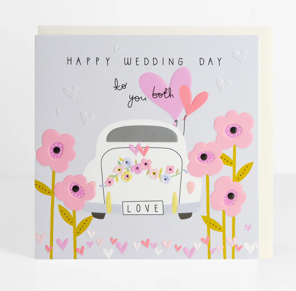 Happy Wedding Day For You Both Car Card - Belly Button
