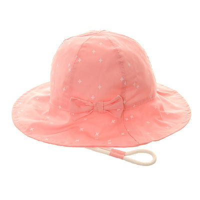 Ziggle Stars Print Pink Children's Sun Hat