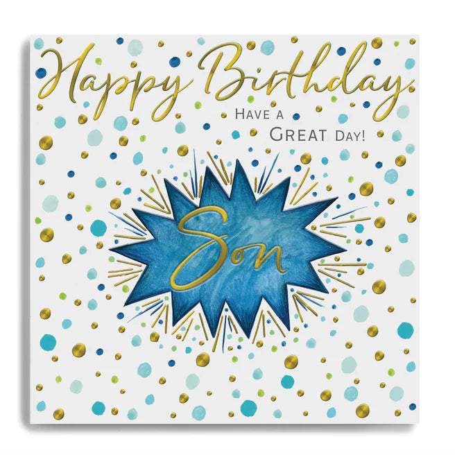 Janie Wilson - Happy Birthday Son Spots Card