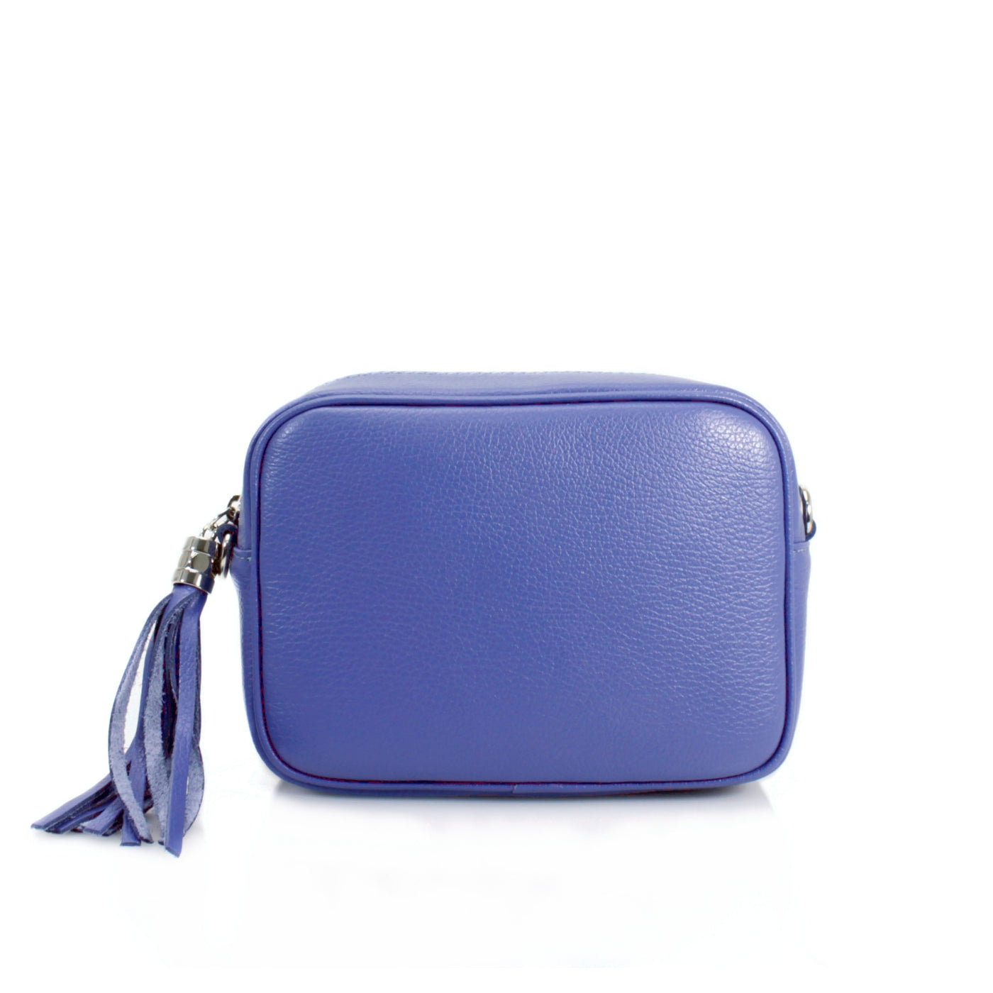 Leather Camera Tassel Handbag - Lavender