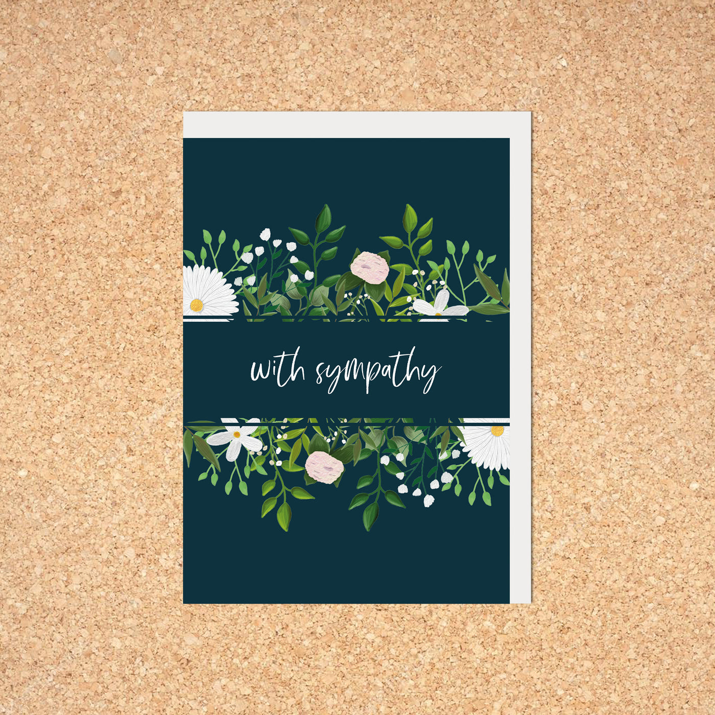 Dandelion Stationery - With Sympathy Floral Blank Card
