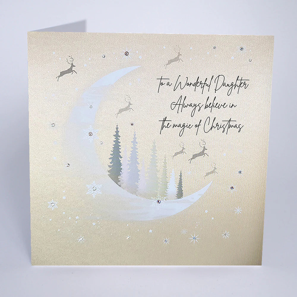 Five Dollar Shake -Wonderful Daughter Always Believe in the Magic of Christmas LARGE Card