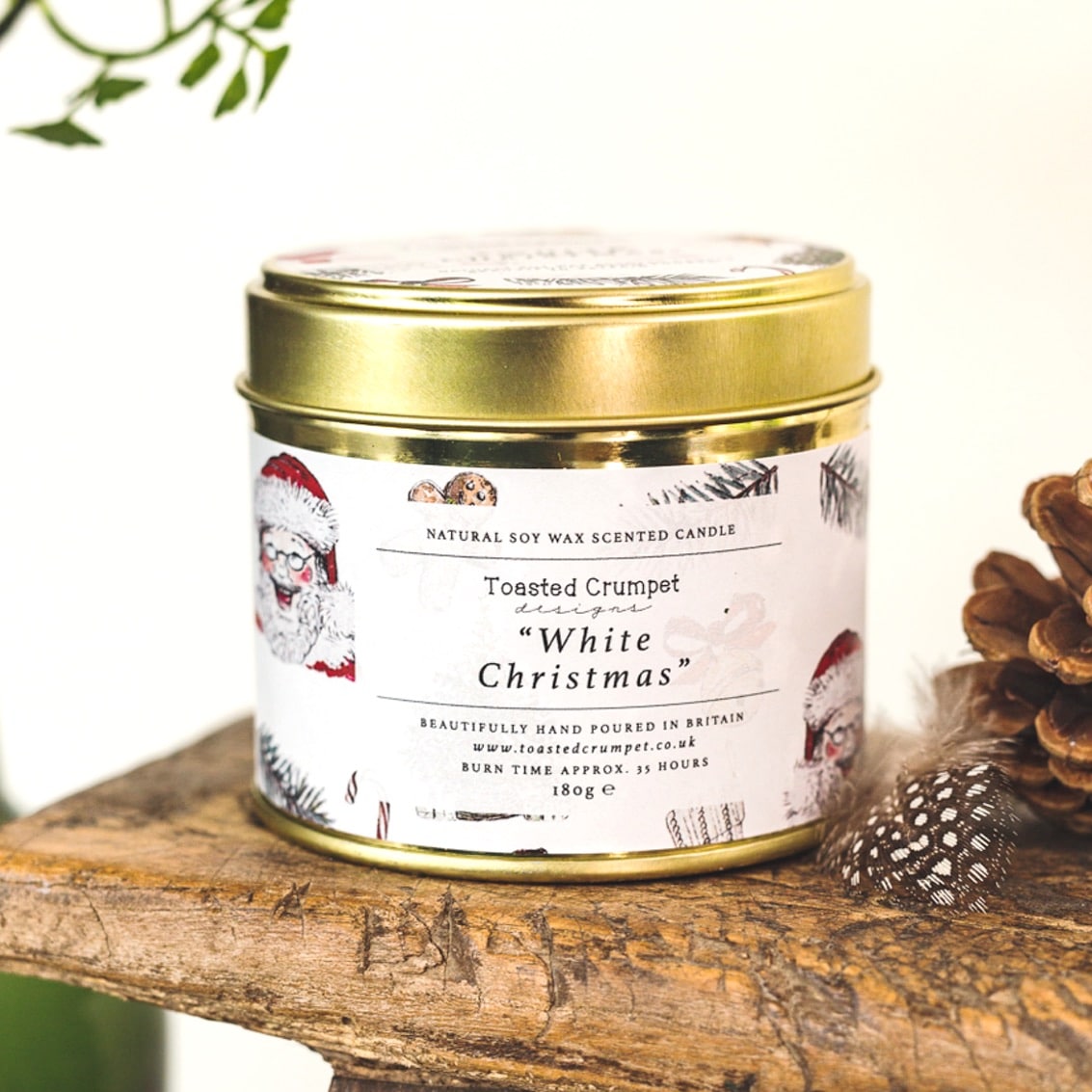 Toasted Crumpet Scented Tin Candle -White Christmas